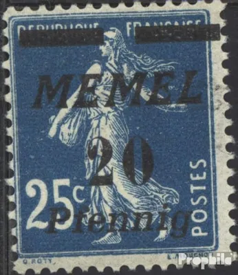 Produktbild von Briefmarken Memelgebiet 1922 Mi 57 mit Falz Aufdruckausgabe