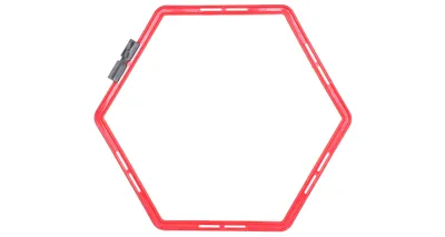 Obrázok produktu pre Multipack 4ks Agility Hex preskakovací šesťuholník, červená