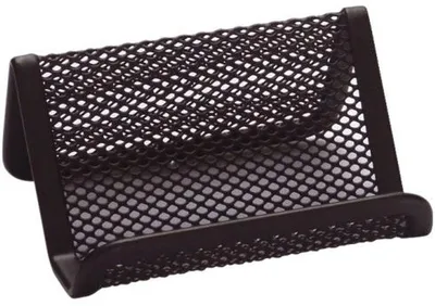 Produktbild von Visitenkartenständer Metall 11x7,5x5cm schwarz Packung mit 12 Stück