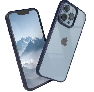 Produktbild von EAZY CASE Clear Hybrid Bumper Hülle für Apple iPhone 13 Pro, Handyhülle stoßfest mit Kameraschutz, Handycase dünn in Blau