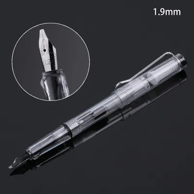 Füller mit flacher Spitze, 1,9 mm, transparentes Weiß, für Kalligrafie