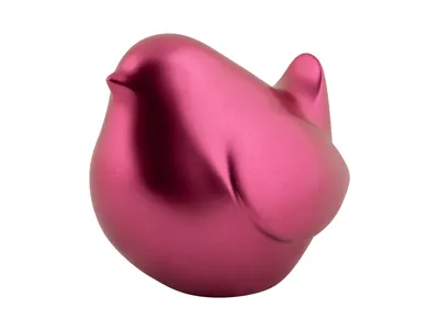Produktbild von Present Time – Fat Bird Statue – Metallic-Dunkelrosa