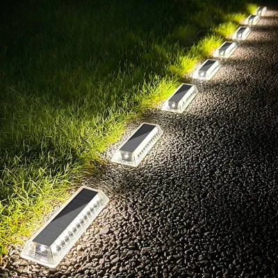 Solar-Bodenleuchten 8er-Pack, 50 lm, kaltweiß 6000 K, IP68