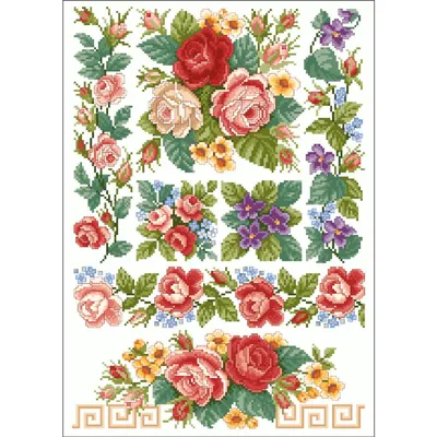 Produktbild von Lindner´s Kreuzstiche Zählmuster Vorlage "Rosenpracht", 066