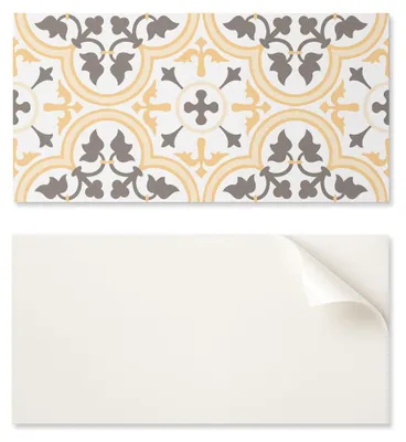 Imagen del producto de Placa de PVC con diseño, ideal para pasillos, de 120 x 60 cm, con motivos de plantas sobre un fondo