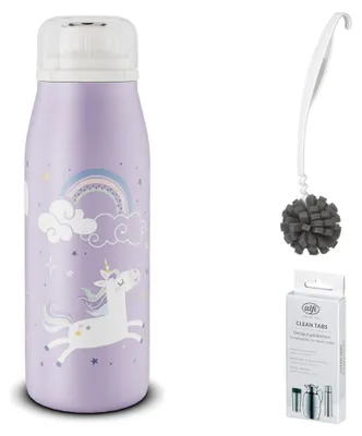 Zdjęcie produktu dla alfi KIDS ISO BOTTLE Trinkflasche – Vorteilsset mit Reinigungsbürste CLEAN FIX 30 cm + CLEAN TABS (20 Stück)