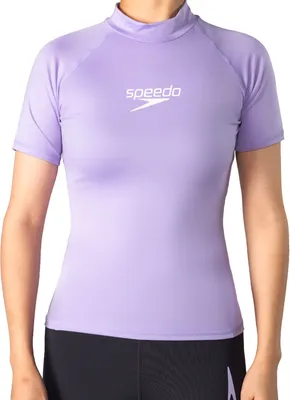 Produktbild von Speedo Unentbehrlicher weiblicher Rashguard, S - Kandiszucker/Weiß
