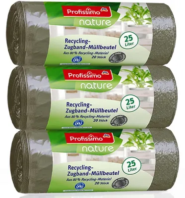 Productafbeelding van Trekkoord Vuilniszakken 25 Liter van Gerecycled Materiaal