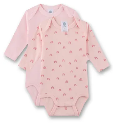 Produktbild von Sanetta Baby-Body langarm (Doppelpack) rosa Regenbogen 62