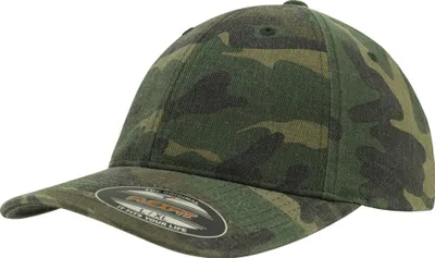 Produktbild von Flexfit Camo Baseball Kappe RW5124 (L/XL) (Grün Camo)