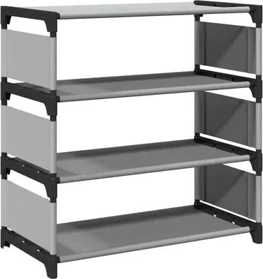 Produktbild von vidaXL Schuhregal 4 Ebenen Grau 54x28x55 cm Vliesstoff
