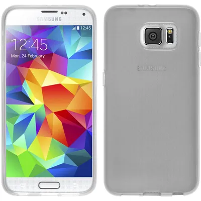 Produktbild von PhoneNatic Case kompatibel mit Samsung Galaxy S6 - weiß Silikon Hülle transparent Cover