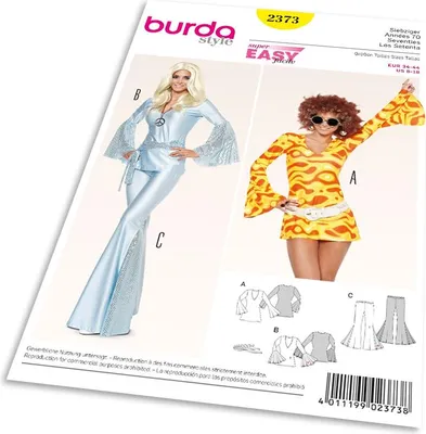 Produktbild von 2373 70er Partykostüm, Kleid, Tunika, Schlaghose, Burda