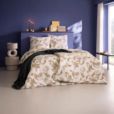Produktbild von Estella Mako Interlock Jersey Bettwäsche Katrin rost 135x200 cm + 80x80 cm