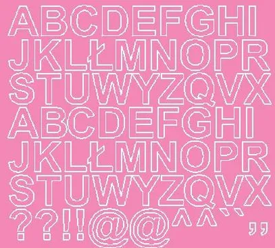 Immagine prodotto di Adesivi con lettere autoadesivi, 2,5 cm, rosa opaco