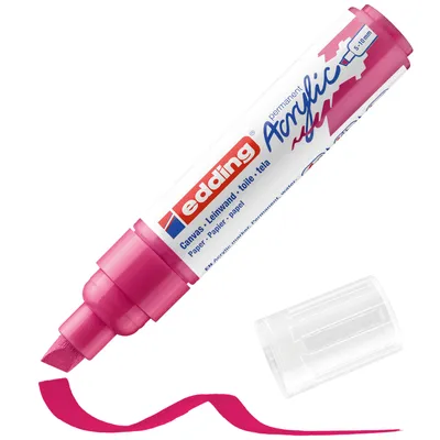 Produktbild von Edding 5000 Acrylmarker Breit, Magenta, Meißel, Magenta, Extradick, 5 mm, 1 cm