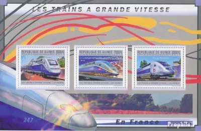Produktbild von Briefmarken Guinea 2011 Mi 9019-9021 Kleinbogen (kompl. Ausgabe) postfrisch Französische Hochgeschwindigkeitszüge