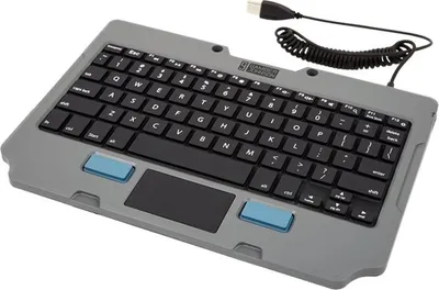 Imagen del producto de Gamber-Johnson 7160-1449-00, teclado QWERTY, inglés americano, panel táctil, Gamber Johnson, , gris, policarbonato (PC), goma