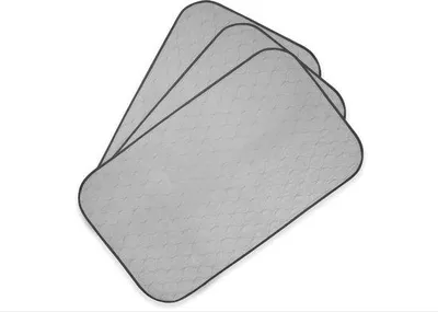 Image de Tapis d'entraînement lavables, gris, 84 x 51 cm, lot de 3, lavables, pour animaux de compagnie