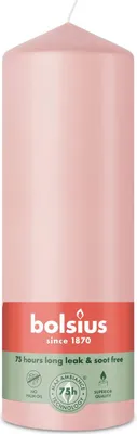 Produktbild Bolsius Stumpenkerze nebliges Rosa in stilvolle Eleganz 200/68