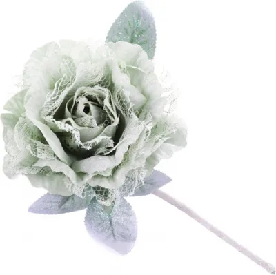Produktbild von MAGICHOME WEIHNACHTSBLUME, Pfingstrose mit Blatt, hellgrün, 23 cm