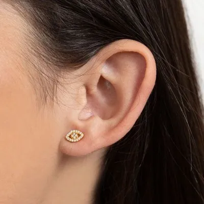 Produktbild von Ohrringe aus Chirurgenstahl mit 14k Gold überzogen, Anhänger S925 KST3186