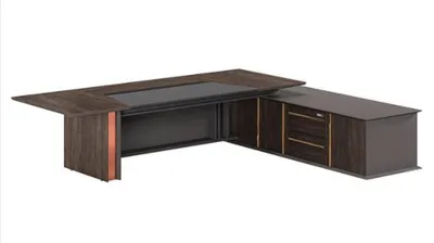 Produktbild von Eckschreibtisch Büro Einrichtung Chef Zimmer Möbel Design Schreibtische Möbel