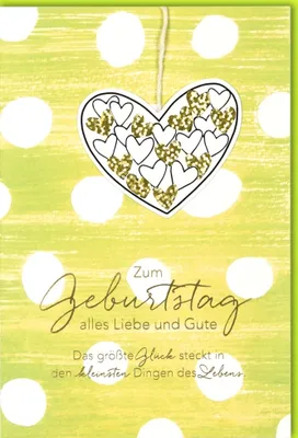 Produktbild von Geburtstag - Glückwunschkarte im Format 11,5 x 17 cm mit Umschlag