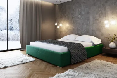 Obrázek produktu pro Čalouněná postel bez čela Paulo 180x200, zelená
