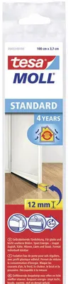 Obrázek produktu pro tesa Moll STANDARD těsnicí pásek na dveře, průhledný, 37 mm x 1 m Plastové těsnění na dveře, samolepicí (05433-00102-00)