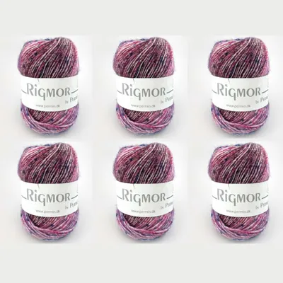 Immagine prodotto di 6x Rigmor di Permin – 100% lana superwash (22 rosa/cobalto)