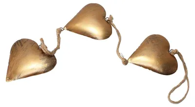 Vintage Herz Wanddeko aus Metall, gold, 66 cm, für Innen und Außen
