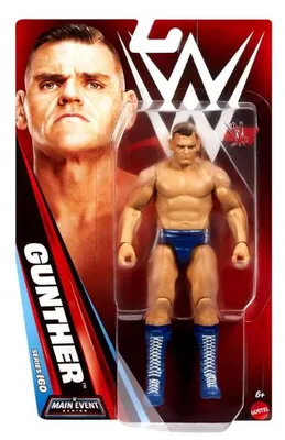 Produktbild von WWE Gunther Actionfigur, Hauptkampf-Serie #160, ca. 15 cm große Sammelfigur, beweglich, 6 Jahr(e), Mehrfarbig, Kunststoff