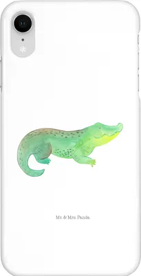 Produktbild von Mr. & Mrs. Panda Iphone XR Handyhülle Krokodil - Weiß - Geschenk, Reiselust, Krokodile, Premium Kunststoff, Lieblingsmensch, Meer, Handy Case, Beste Freundin