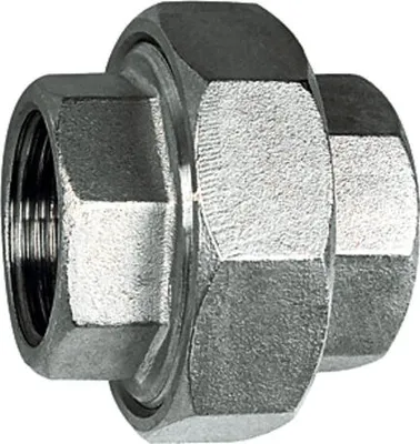 Produktbild von Riegler Lösb. Doppelgewindenippel, flach dichtend, G 1/4 i., ES 1.4408