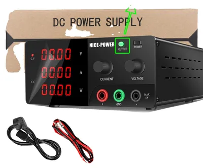 Obrázok produktu pre DC napájací zdroj, nastaviteľné napätie, vysoký výstupný prúd, čierny s výstupom, 0–30 V, 0–30 A, 0–900 W