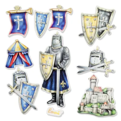 Produktbild von Wandsticker 3D-Optik XXL-Sticker Ritter II