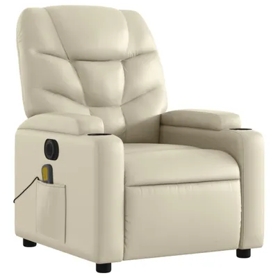 Produktbild von Eleganter Möbel Massagesessel Elektrisch Creme Kunstleder - CJG859626 - Fernseh- & Relaxsessel