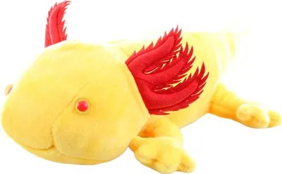 Image de Peluche Axolotl jaune 30 cm Respect de l'environnement
