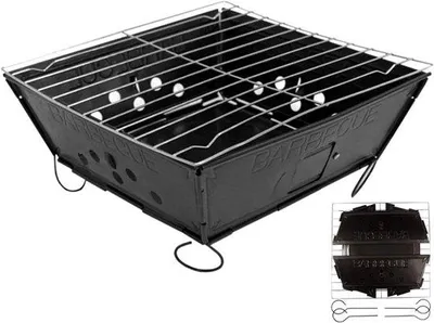 Produktbild von Famanu Klappbare tragbare Holzkohlegrill - ideal für Camping und Festivals