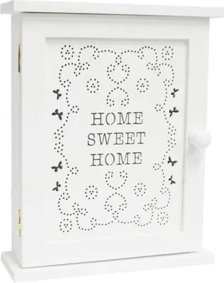 Produktbild von Schlüsselschrank Holz Weiß Home Sweet Home