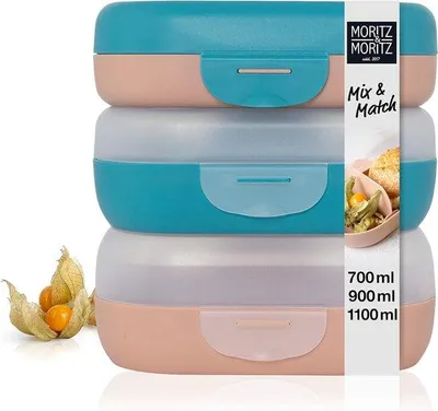 Zdjęcie produktu dla Kolorowe pudełko na lunch dla dzieci z przegródkami