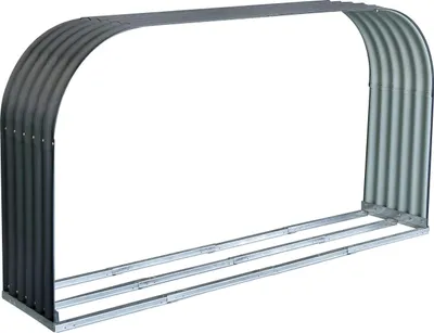 Produktbild von Florawolrd Kaminholzunterstand Flachbogen anthrazit 212 x 46 cm