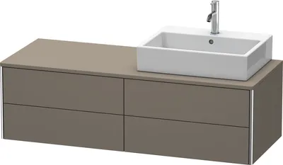 Produktbild von Waschtischunterbau XSQUARE 400x1400x548mm Be re fla grey seidenmatt flannel grey seidenmatt