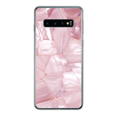 Produktbild von MuchoWow® Handyhülle Schutzhülle Hülle für Samsung Galaxy S10 Naturstein - Perlmutt - Luxus Silikon Softcase Handy Hülle - Handytasche