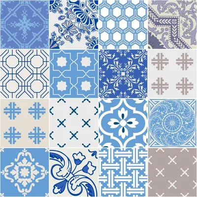 Produktbild von Selbstklebende Fliesenaufkleber für Küche und Bad – 16 Fliesenaufkleber mit antiken Barockornamenten – 16 Aufkleber, 20 x 20 cm