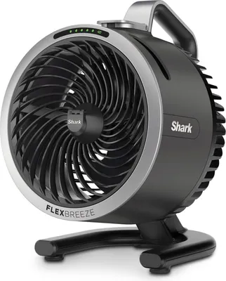 Zdjęcie produktu dla Shark FA050EU, Wentylator domowy z łopatkami, Ciemnoszary, Podłoga, Stół, Przyciski, 0,15 l, Bateria