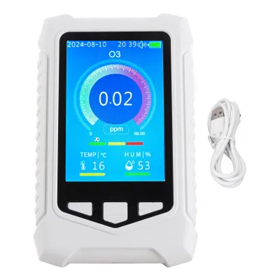 Zdjęcie produktu dla Detektor urządzenia pomiarowego O3, ręczny, kolorowy, funkcja ładowania USB, czuły monitor zanieczyszczenia jakości powietrza do testowania
