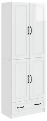 Immagine prodotto di vidaXL Set di due armadi, bianco lucido, materiale composito di legno