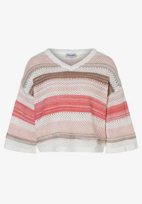 Produktbild von More & More Croped Pullover with Stripes, striped knit 4865 4865 42